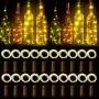 Wein-Flaschen-Lichter mit Korken, 20er Pack, batteriebetrieben, Mini-Feenkerzenketten, DIY, 20 LEDs pro Kette, für Zuhause, Party, Hochzeit, Festival, Indoor Outdoor Dekoration (Warmweiß)