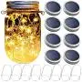 Glasmännchen Solar Laternen, 8er Pack 30 LED Glühbirnen, Fairy Star Glühbirnen Laternen, 8 Hänge, für Patio Garten Glasmännchen Laternen Tische Hochzeit Dekorationen Beleuchtung